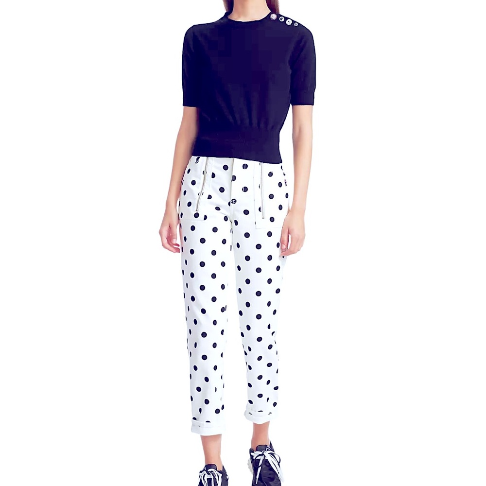 Marc Jacob’s Jewel Button Crop Sweater Size L